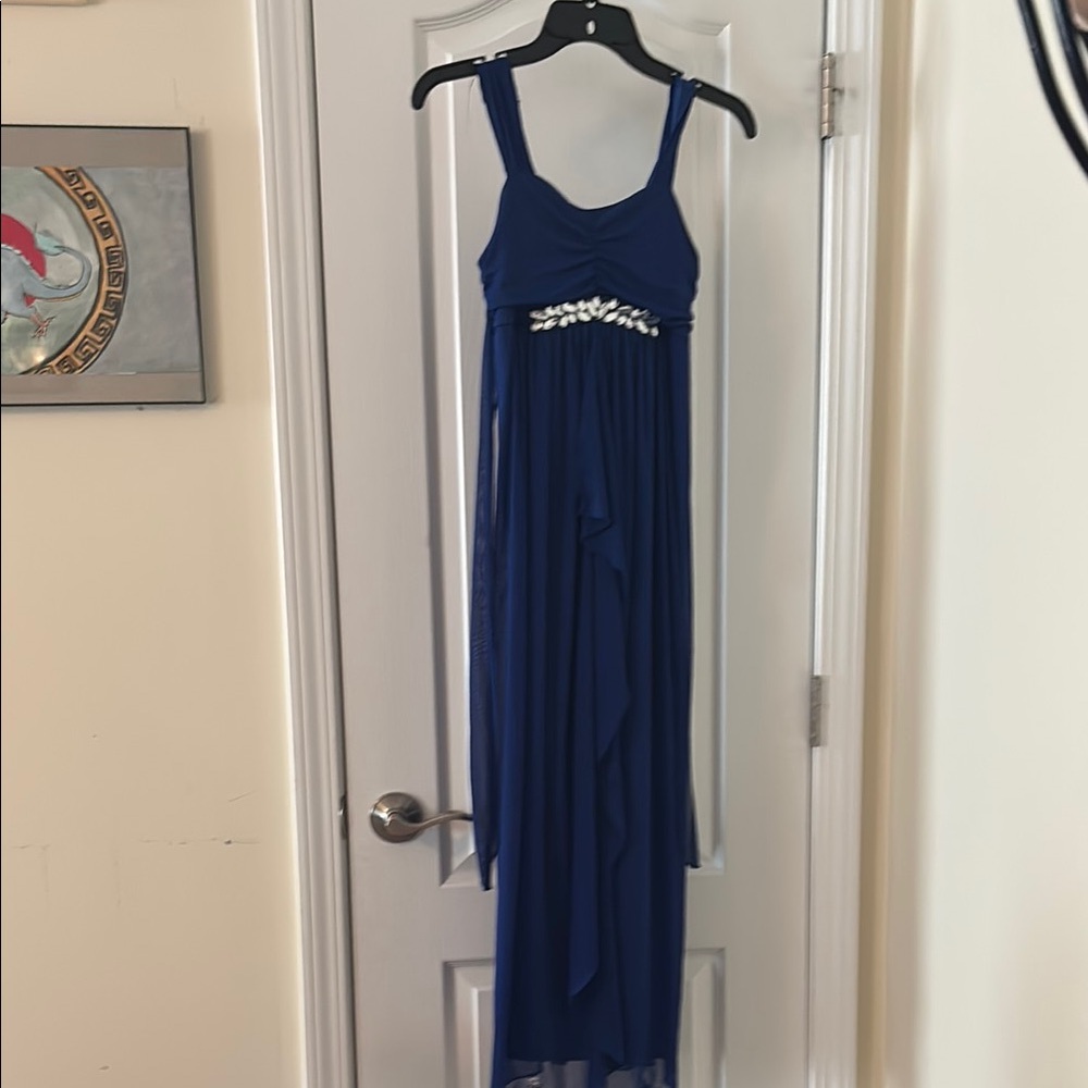 Elegant Blue Sleeveless Dress